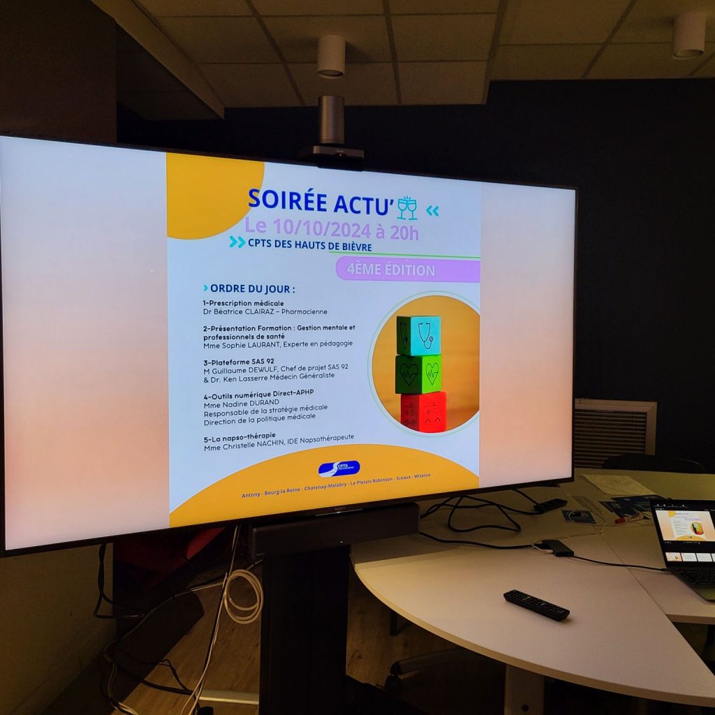 Christelle Nachin Napsothérapeute à la soirée Actu à l'Hopital d'Antony